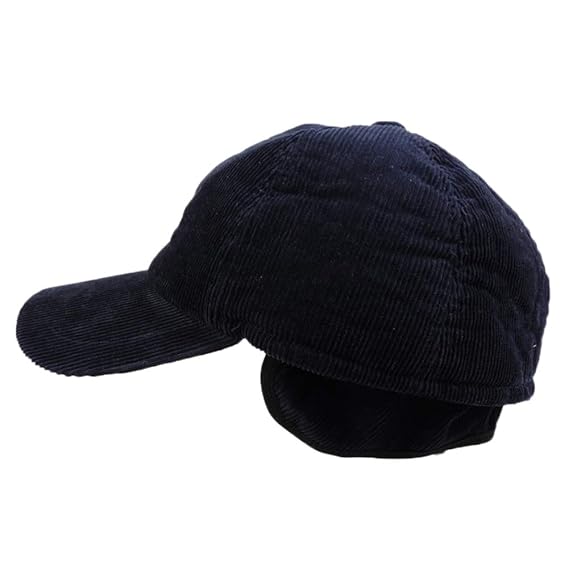 corduroy cap with ear flaps