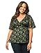 Kiyonna Women's Plus Size Lustrous Lace Wrap Top