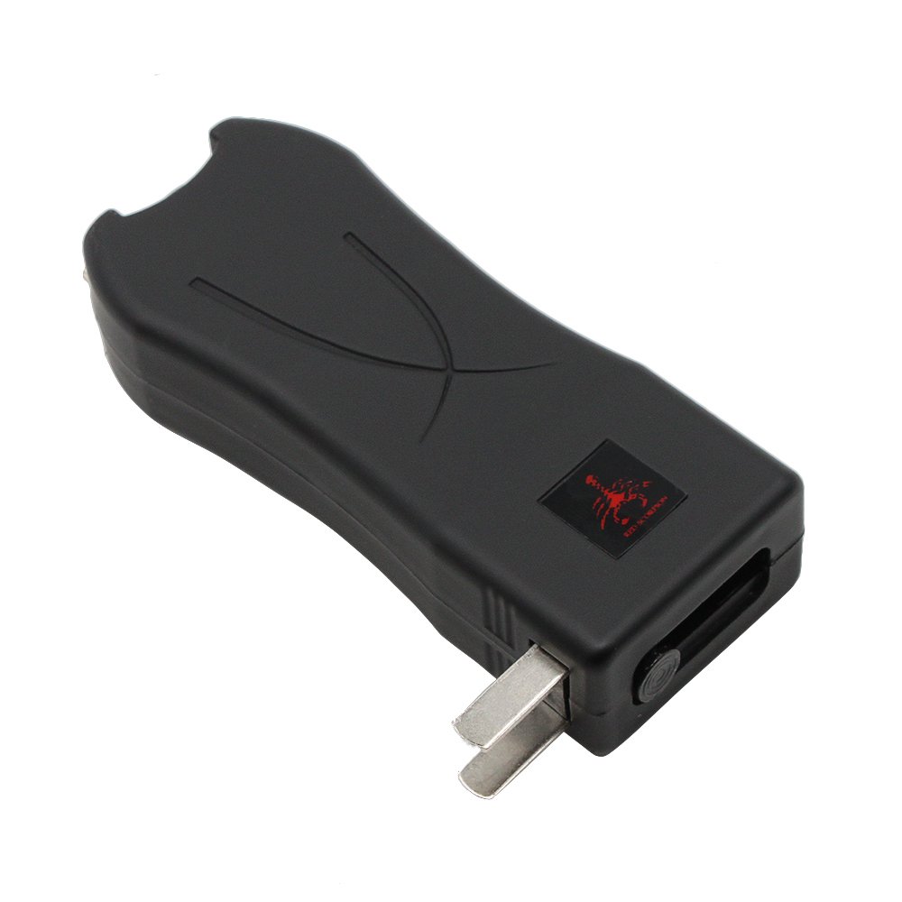 Red Scorpion Mini Stun Gun 398-39 Billion Volts Rechargeable with LED Tactical Flashlight (Black)