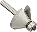 Vermont American 23155 45-Degree Carbide Tipped Chamfer Router Bit, 1/2-Inch Ball Bearing 2-Flute 1/4-Inch Shank