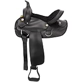 Schneiders Lightweight Round Skirt Synthetic Western Trail Saddle | Waterproof Horse Saddle for Trail Riding &amp;Training