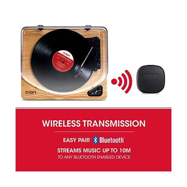 ION Audio Air LP Vinyl Record Player / Bluetooth Turntable with USB