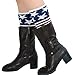 VAMEI Womens Leg Warmers Crochet Knit Boot Cuffs Medium Buttons Socks