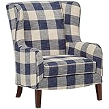 Stone &amp; Beam Sadie Buffalo Check Wingback Chair