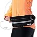 Harrm's Running Belt waterproof Waist Pack with Reflective Fanny pack Crotch and Opening for Headphones Compact Sports Fanny Pack for iPhone Travel Money Belt