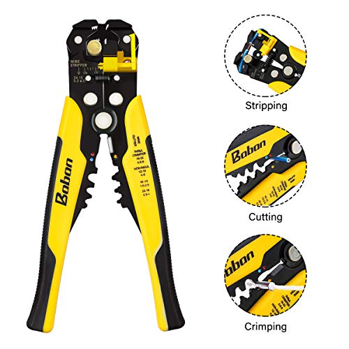 Baban Crimper Plier Set, Wire Stripper | Self-adjusting Cable Cutter Crimper, Automatic Wire Stripping Tool/Cutting Pliers Tool for Industry with 315 pcs Wire Terminal Crimp Connector