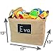 OrganizerLogic Jute Storage Basket, Chalkboard and Non Toxic Chalk Marker included, Customizable Jute Storage Box, Organizing Toys, Shoes, Laundry, Pillows, Blankets, Pet Toys 17 x 13 x 13 Inches