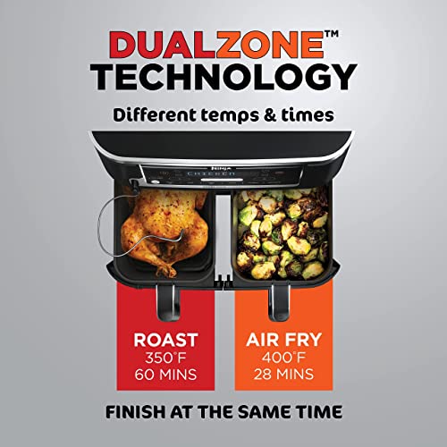 Ninja DZ550 Foodi 10 Quart 6in1 DualZone Smart XL Air Fryer with 2