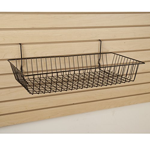Only Garment Racks 5624B (Pack of 6) Black Wire Baskets for Grid Wall