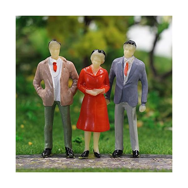 Evemodel P50 Modelbahn Architectural 1:50 Bemalte Figuren Spur 0 Sitzende und stehende Personen für Miniaturszenen… – Bild 4