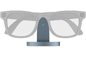 CLMTAS Zinc Alloy Charging Cable & Stand Compatible with Ray-Ban Meta Smart Glasses Wayfarer Skyler Headliner