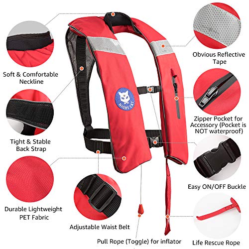 Night Cat [CE Approved] Life Jackets for Adults Kayaking Boating Vests