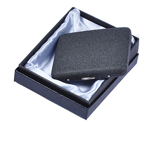 JBBERTH Alloy Frosted Cigarettes Case Box Double Sided Metal Cigarette Case for 20 Cigarettes(Black) - Thumbnail 7