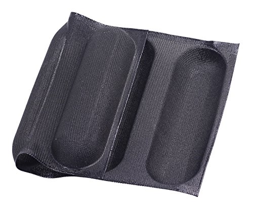Dltsli Silicone Non Stick Perforated French Bread Baguette Pans Baking Liners Mat Bread Mould 4 Molds