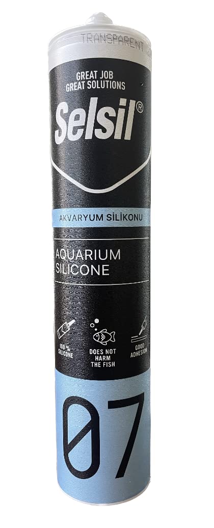 Selsil Aquarium Silicone Sealant, Clear Silicone Sealant, Non-Toxic 280ml