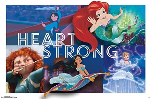 Disney Princess Heart Strong Movie Poster 22x34