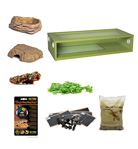 Monkfield Royal/Ball Python Extra Large Vivarium Starter Kit - Green 36 Inch