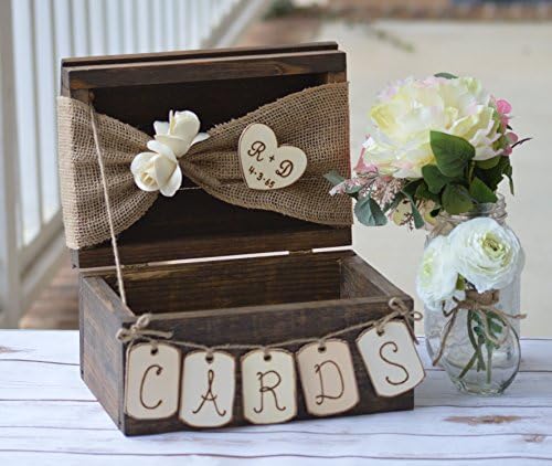 Rustic Card Box Shabby Chic Wedding Card Holder Country Reception Decor Bridal Shower Gift