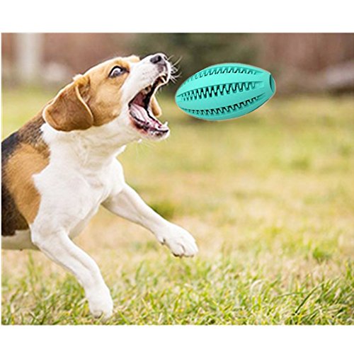 Dog\'s Chew Toy Dogs Durable Non-Toxic Strong Toothes Cleaning/Training/Playing/Chewing,Soft Rubber,Bouncy, Rugby Ball Rubber Pet Dog Cat Exercise and Reward Toy