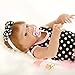 SanyDoll Reborn Baby Doll Soft Silicone 22inch 55cm Magnetic Lovely Lifelike Cute Lovely Baby Black Beautiful Princess Dress