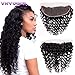 VRVOGUE Brazilian Deep Wave 13X4 ear to Ear Free Part Lace Frontal Closure 100% Unprocessed Brazilian Virgin Human Hair Natural Color (16 free lace frontal)