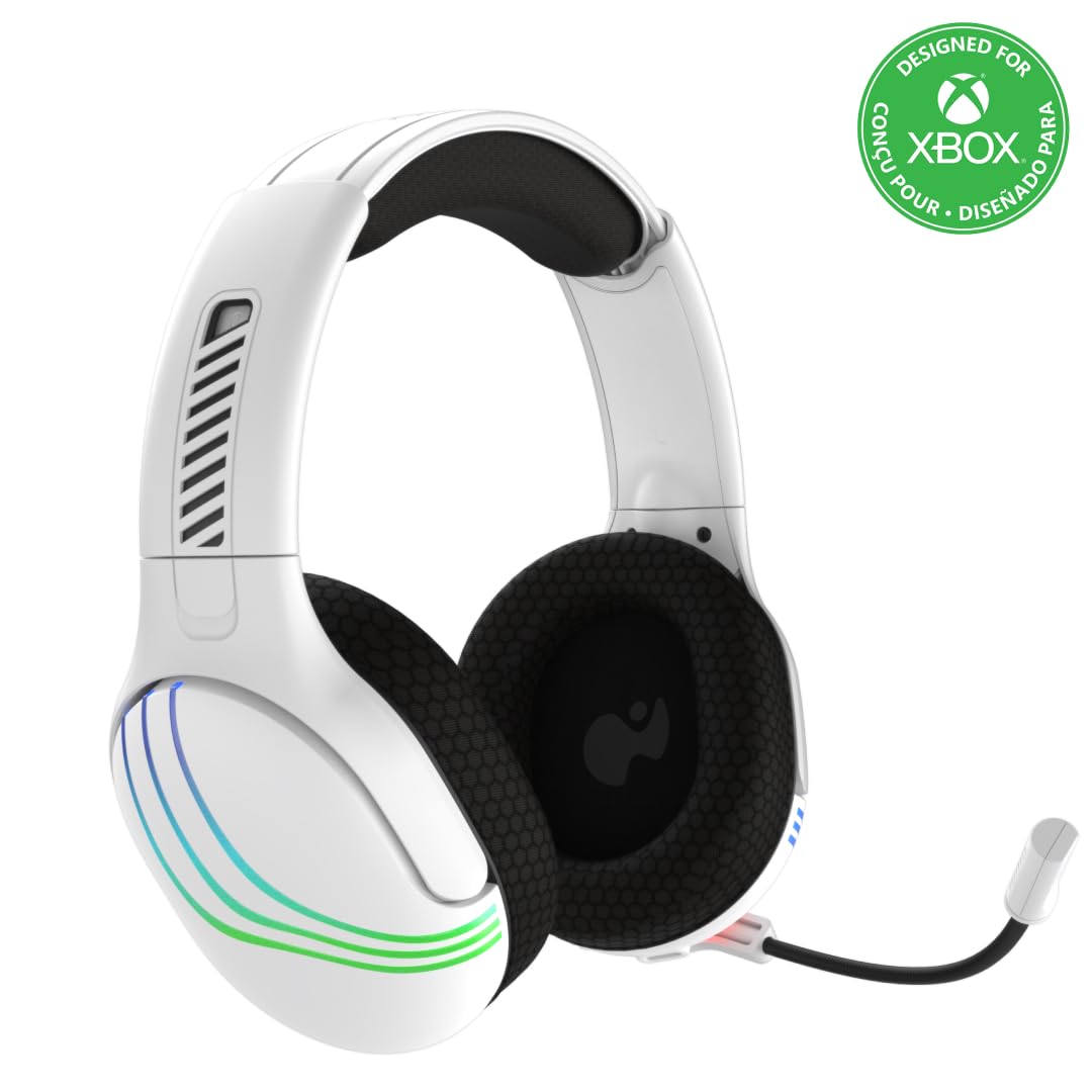 Photo 1 of PDP Afterglow Wave Wireless Headset with Mic for Xbox Series X|S, Windows 10/11 PC, Compatible with PlayStation PS5/PS4 and Bluetooth, White