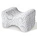 Memory Foam Orthopedic Pain Relief Knee Pillow by Lunavy Side Sleeper Pillow Best for Knee, Leg, Back and Spine Aligment CertiPUR-US Certified,(9.3 x 7.8 x 6.3 inches) White