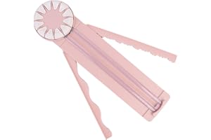 DNCG Edge Cutter Paper Crafts, 12 in 1 Paper Trimmer, Paper Edge Cutter, Multifunctional Paper Cutter Machine with Measurements for Scrapbooking, Photo Card, Gift Packaging, Pink