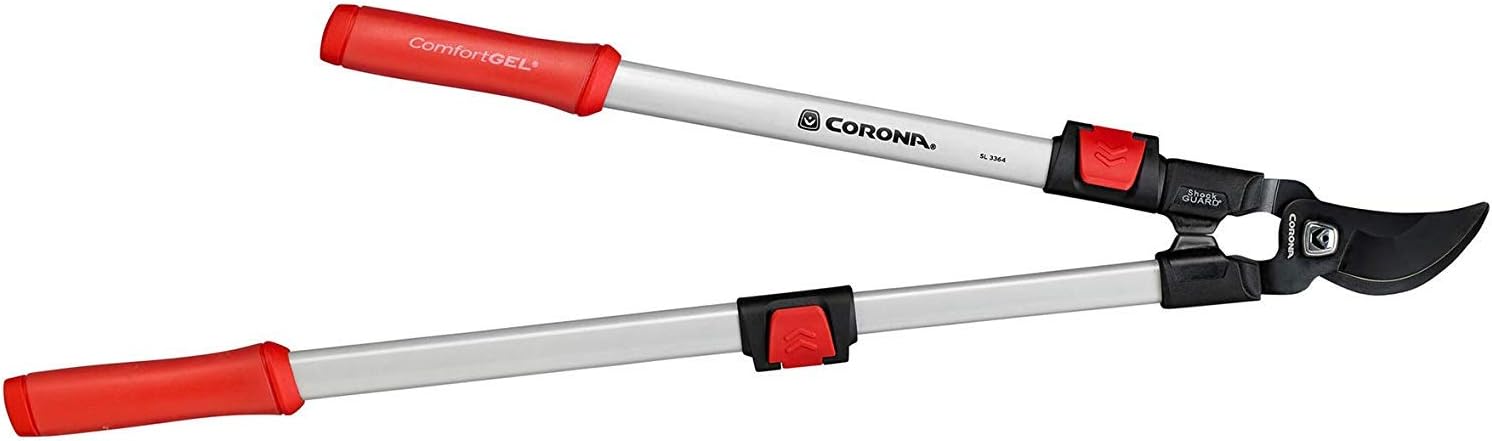 Corona SL 3364 ComfortGEL Extendable Bypass Lopper 1-1/2 Inch Cut Capacity, Hanlde, Red : Garden & Outdoor
