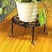 AISHN Metal Plants Stand Flowerpot Holder Iron Art Pot Holder, Flower Pot Supporting Indoor Outdoor Garden Pack of 4pcs with Different Size (Black)