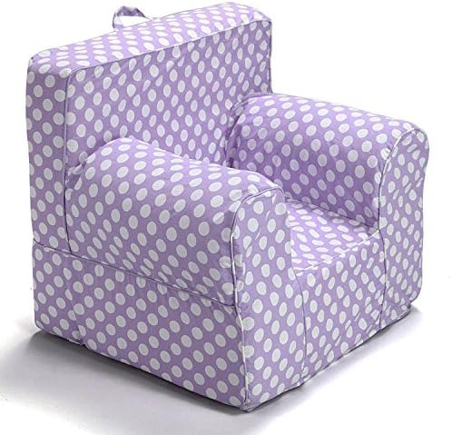 CUB CHAIRS Comfy Regular Purple Polkadot Kid's Chair with Machine Washable Removable Cover