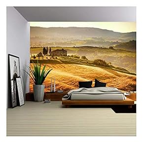 View of Typical Tuscany Landscape - Removable Wall Mural | Self-Adhesive Large Wallpaper - 66x96 inches