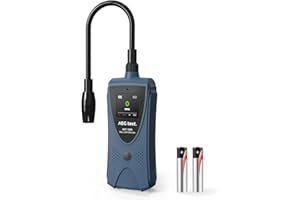 AEGTEST AGT-1385 Gas Leak Detector, Natural Gas Detector with 6.8-Inch Neck, Color Display, Visual & Audible Alarms for Methane, Propane & Other Combustible Leaks for Home & RV (Includes 2 Batteries)