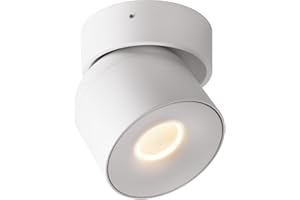 A AISILAN Aisilan Dimmable Ceiling Spotlight, Modern LED Wired Spotlight Indoor,15W Spot Light 350° Directional Lighting, Wall Spot Lights for Picture Panting Living Room Bedroom, 3000K CRI 97, White