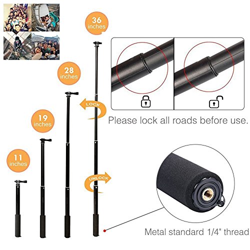 image for ASOCEA Action Camera Accessory Bundle Kit Chest Mount + Head Strap + F