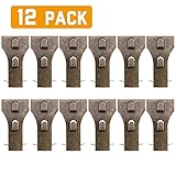 Brick Clips for Hanging, Spring Steel Hanger Exposed Brick Wall Hook Fastener Fits Brick 2-1/4 to 2-3/8 in Height 12 Pack