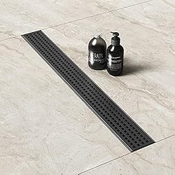 WEBANG 36 Inch Shower Linear Black Drain