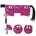 Kids Tool Belt, Monocho Kids Construction Tool Belt Real Suede Leather Children's Tool Pouch with 7 Pockets for Boy and Girl Costumes Dress Up Role Play Adjustable Size for Ages 2-14 (Pink)