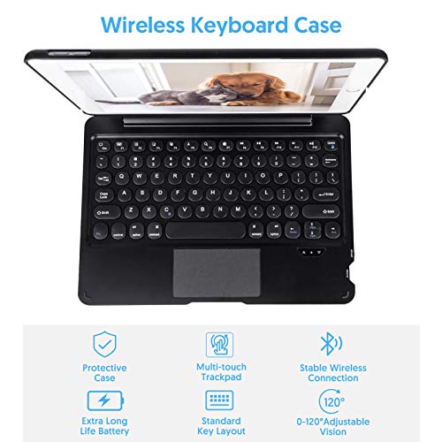 iPad Keyboard Case 10.2" with Touchpad for iPad 9th 8th 7th Gen, iPad