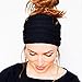 Bestpriceam Newest Women Yoga Elastic Bow Hairband Turban Knotted Rabbit Hair Band Headband (Black)