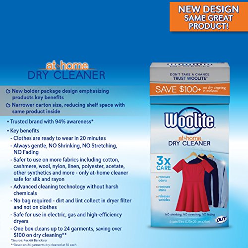 Woolite At Home Dry Cleaner, Fresh Scent, 4 Pack, 24 Cloths - Thumbnail 2