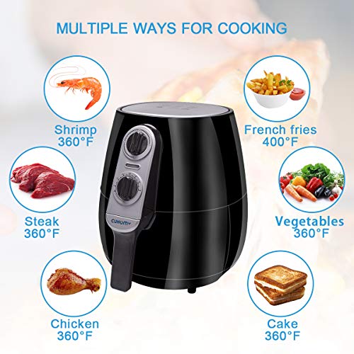 Euhomy Air Fryer, 4.2 Quart Electric Oilless Fryer with Smart Time