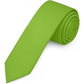 Jacob Alexander Men's Skinny Width 2" Solid Color Tie