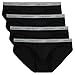 DAVID ARCHY Men's 4 Pack Micro Modal Underwear Soft Breathable Ultra Big Pouch Bikinis (L, Black)