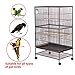 Bird Pet Wrought Iron Flight Cage, 53″ Heavy Duty Perch Stand w/Two Doors BestMassagethumb 2