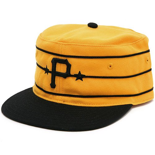Pittsburgh Pirates MLB 1977 Vintage Baker Cooperstown Fitted Cap (Gold, 7 3/4)