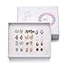 12 Pairs Assorted Multiple Tiny Stud Earrings for Women Girls,Hypoallergenic
