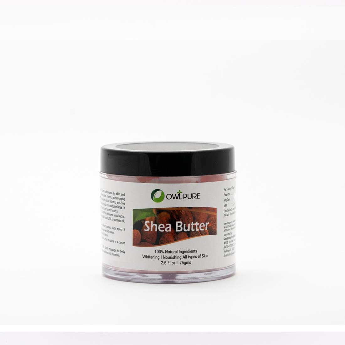 Owlpure Organic, Raw, Unrefined Natural Shea Butter 75 gm