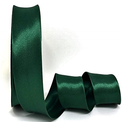 Ribbon Queen Duchess Satin Bias Binding Tape for Sewing, Seaming, Stitching, Piping, Hemming, Quilting, Patching, Outfits and Crafts - 30mm Professional Quality. (Pine Green, 5M X 30MM)