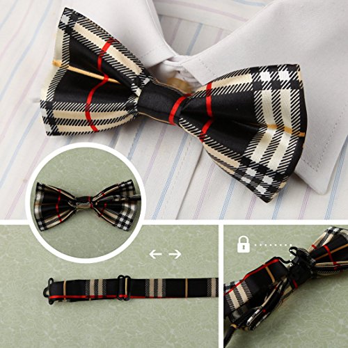 DBF0132 More Colors Various of Colors Woven Polyester Shopstyle Gift Pre-tied Bow Ties 5 Pack By Dan Smith - Thumbnail 6